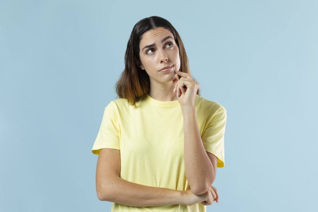 portrait young beautiful woman posing